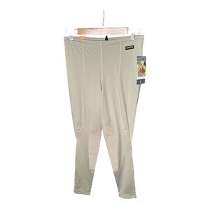 Kerrits Klassic Performance Tights Clarino Faux Suede Patches Size Large Tan New